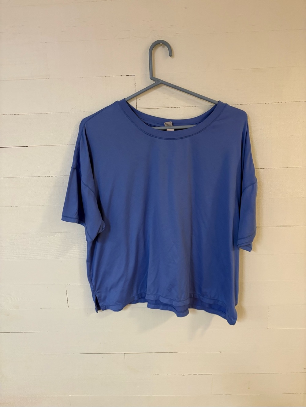 90 Degree by Reflex Super Soft Blue Oversized Short Sleeve Top Large